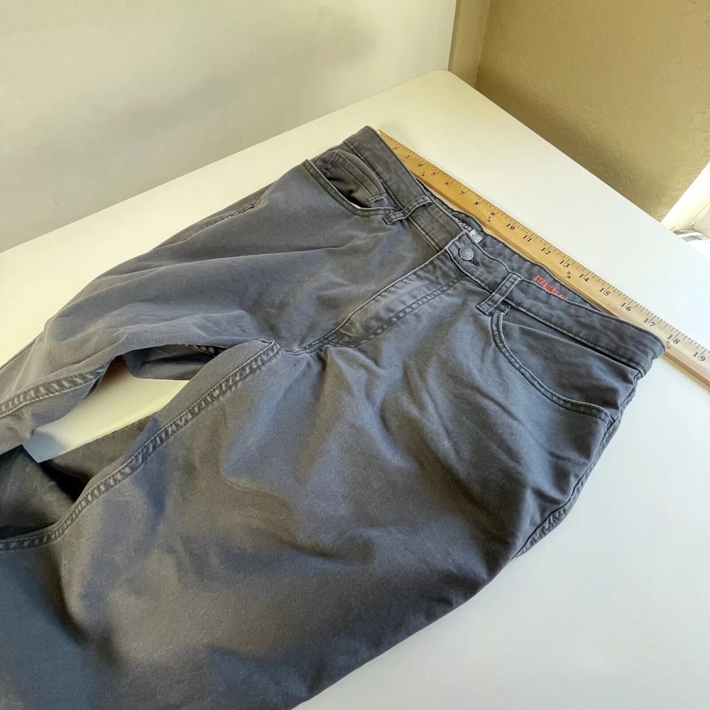 Dockers High Rise Straight Fit Denim‎ Jeans Mens 36 Dark Gray Zip Fly 5-Pockets - Picture 4 of 15